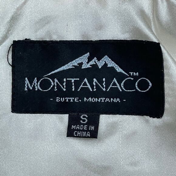 Montanaco Beige Sherpa Hoodie Vest Size Small - Picture 5 of 8